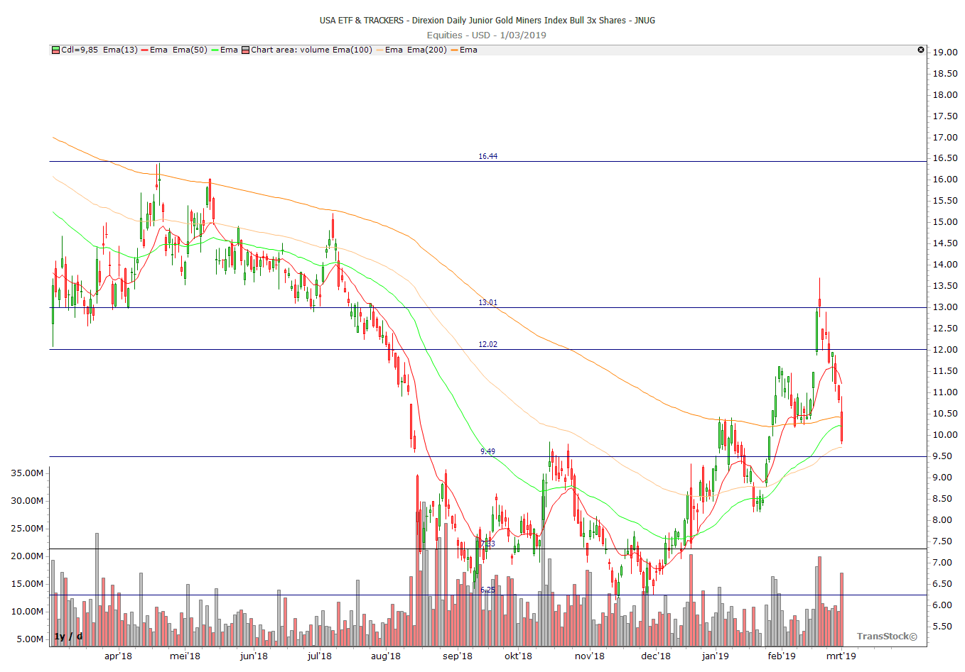 Jnug Stock Chart